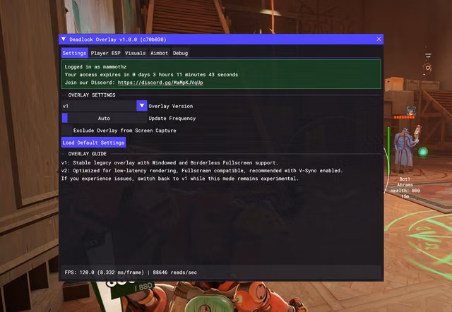 Deadlock Overlay 2